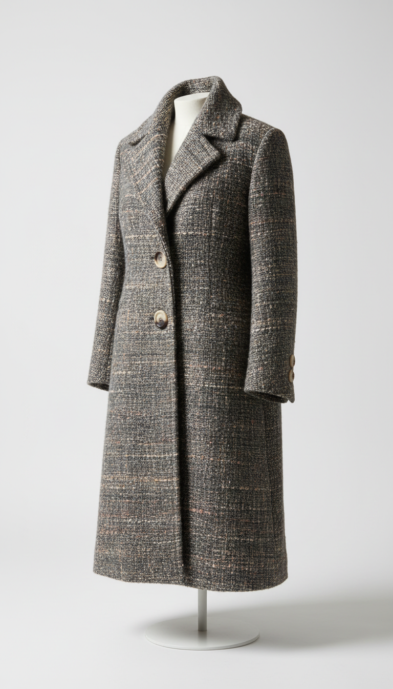 Porcelain Wool Overcoat